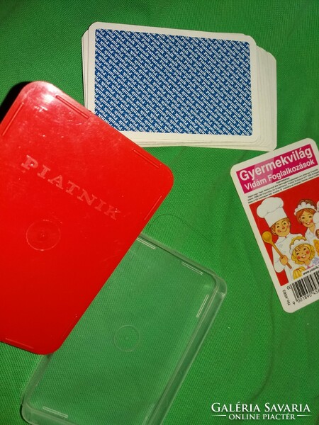 Retro PIATNIK - Vidám gyermekjátékok kvartett játék kártya dobozával a képek szerint