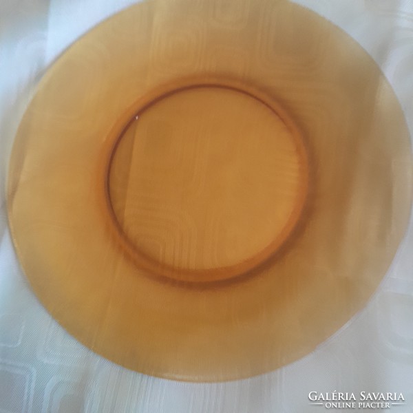 French amber colored plate