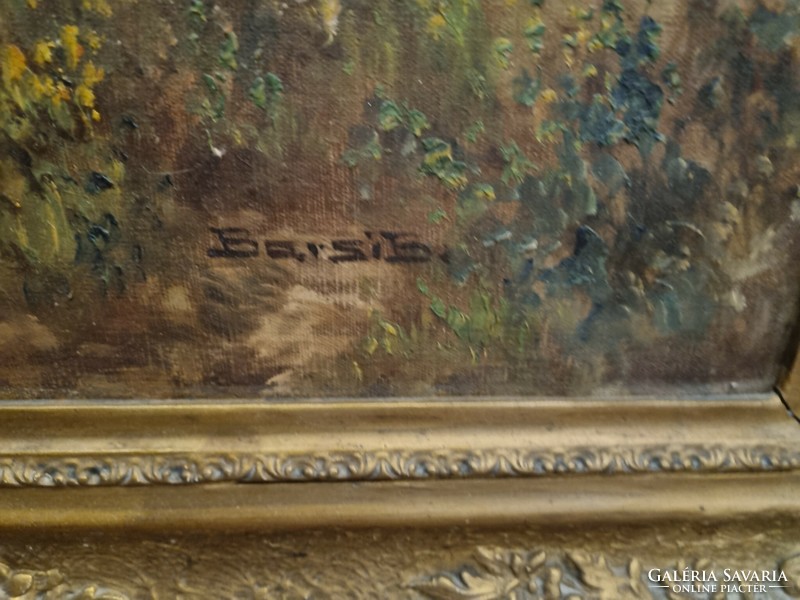 Béla Barsi's painting in a frame