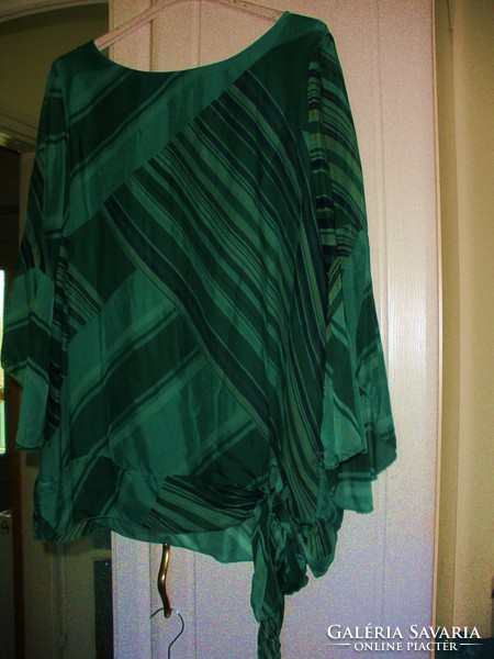 Italy green silk top