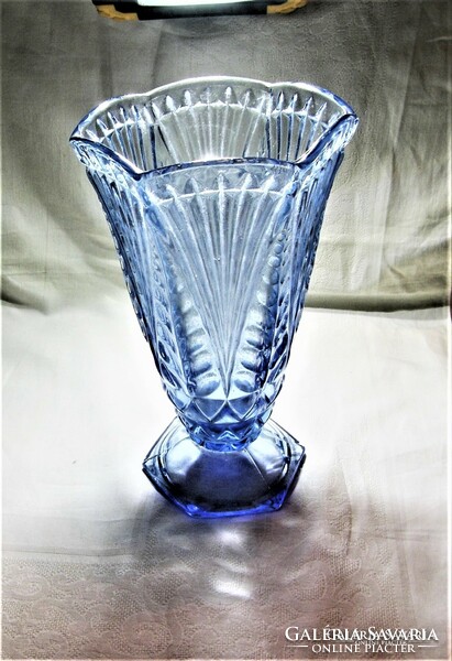 Art Deco préselt üveg váza
