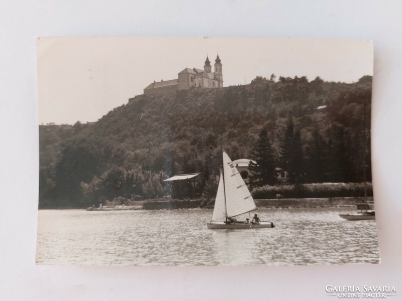 Old postcard 1968 Balaton photo postcard Tihany sailing