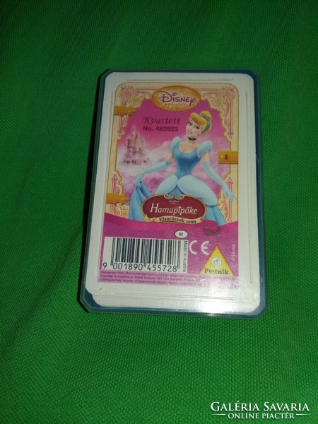 Retro PIATNIK - DISNEY - HAMUPIPŐKE kvartett játék kártya dobozával a képek szerint