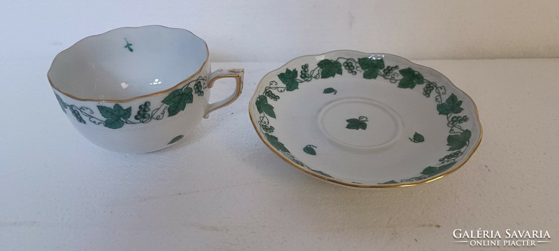 Herend parsley porcelain cup with gilded bottom