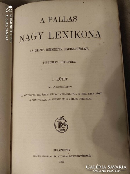 A Pallas Nagy Lexikona I. kötet