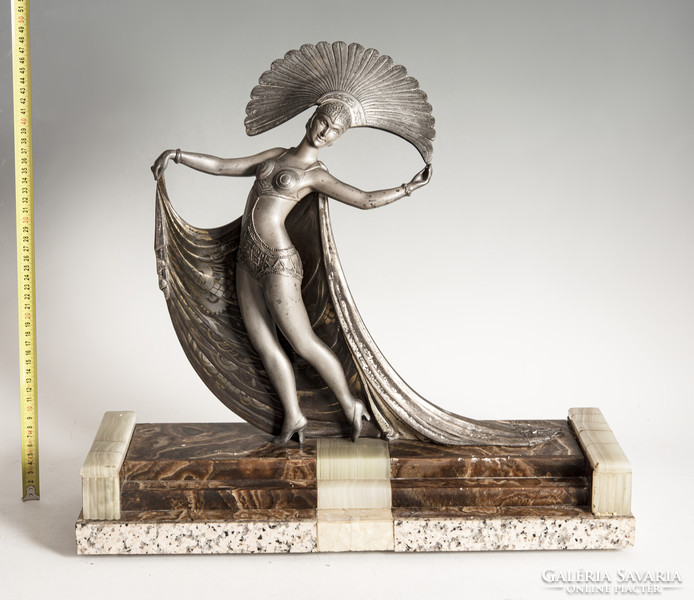 Lucien gibert: art deco cabaret dancer on a marble plinth