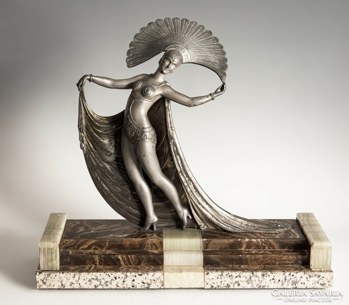 Lucien gibert: art deco cabaret dancer on a marble plinth