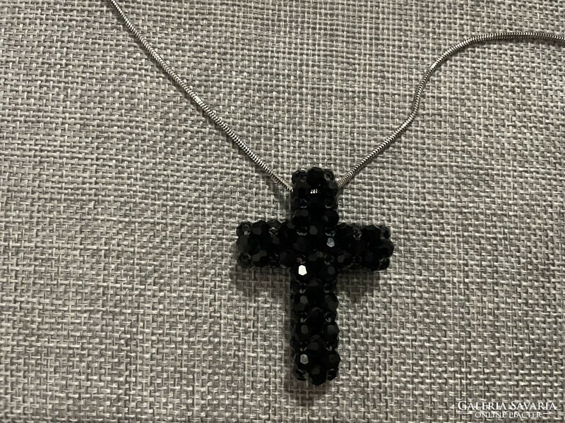 Swarovski crystal giant cross pendant