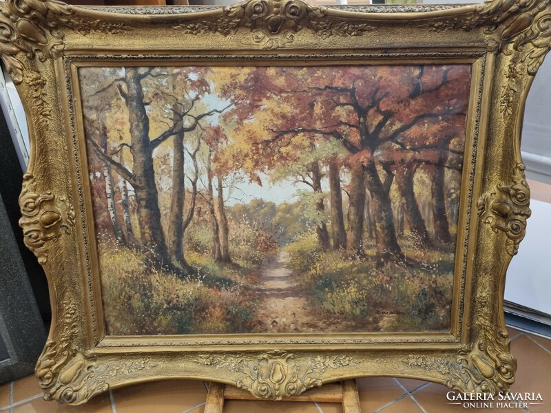 Béla Barsi's painting in a frame