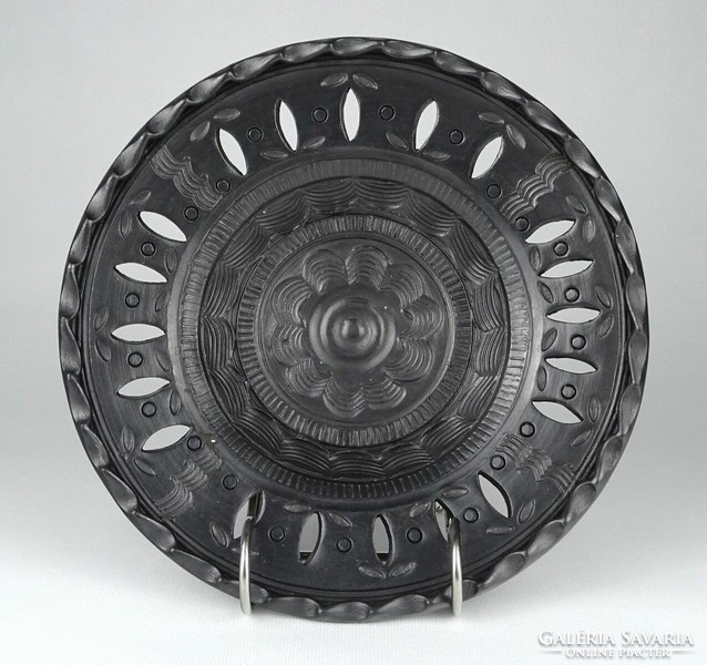 1M417 locksmith l. Mohács black earthenware wall plate 23 cm