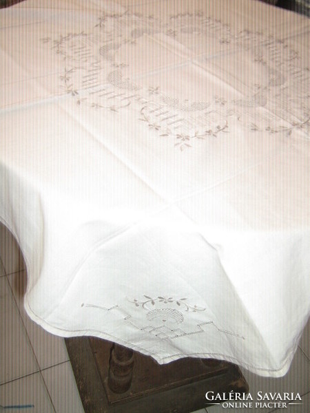 Beautiful embroidered Toledo elegant tablecloth