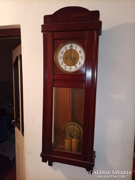 Two heavy Art Nouveau wall clocks