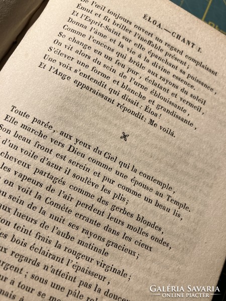 Alfred de Vigny: Poémes - költemények francia nyelvű antik könyv 1834