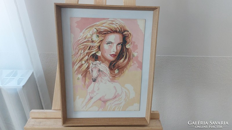 (K) beautiful fantasy painting with 42x32 cm frame