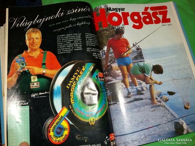 1991. Magyar horgász illustrated monthly magazine full season bound in a book according to the pictures