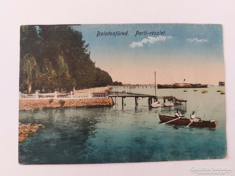 Old postcard 1920 Balatonfüred coast photo postcard
