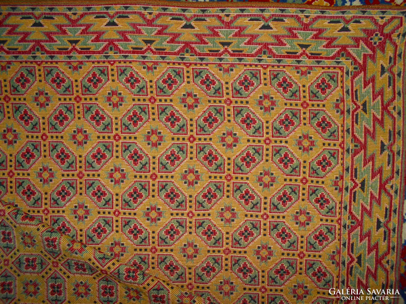 Antique tapestry woven tablecloth 192 cm x 134 cm---both sides can be used