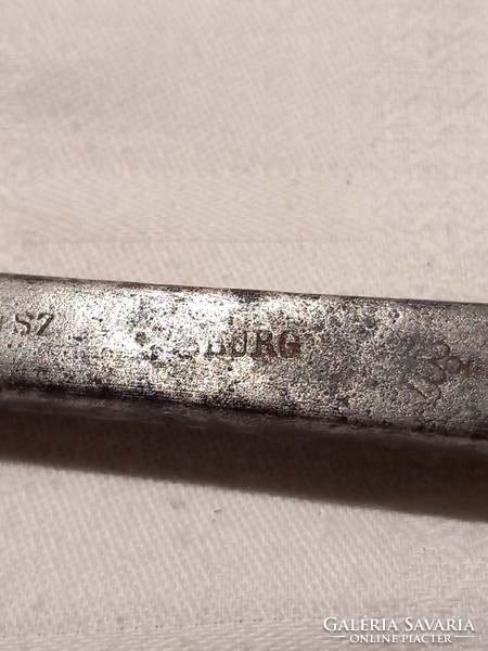 Old, interesting, marked pitch steel