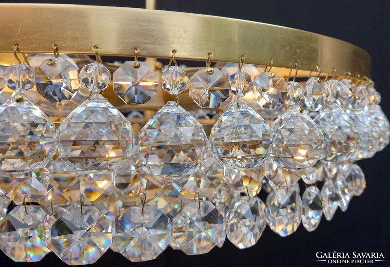 Crystal chandelier with swarovski ball pendants