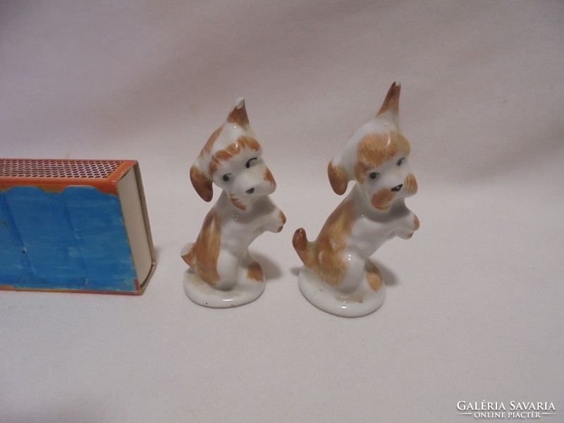 Bp. Aquincum dog figure, nipp - two pieces together