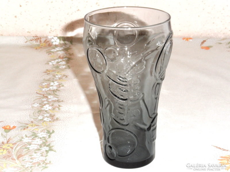 Coca cola üveg pohár ( 3 dl. szürke )