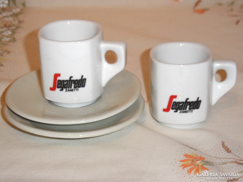 Segafredo porcelán kávés csésze+ alj ( 2-2 db. )
