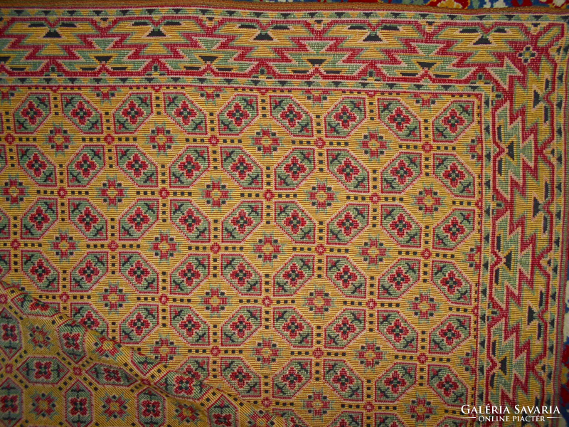 Antique tapestry woven tablecloth 192 cm x 134 cm---both sides can be used