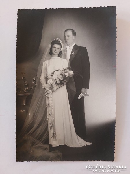 Régi esküvői fotó 1941 műtermi fénykép