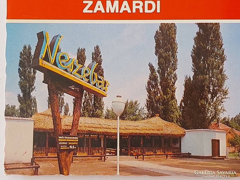 Old postcard Balaton retro photo postcard 1983 Zamárdi restaurant bar