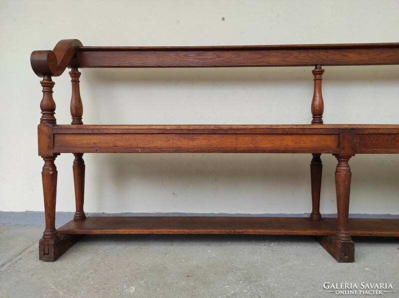 Antique baroque bench 18th - 19th century small chapel castle house of worship furniture 849 7417