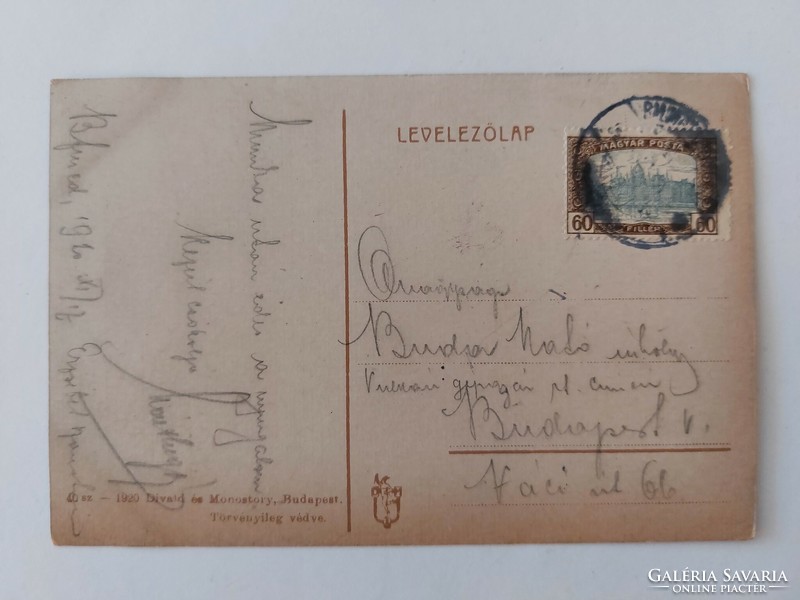 Régi képeslap 1920 Balatonfüred part fotó levelezőlap