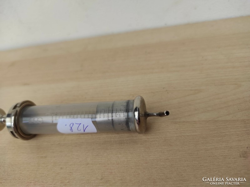 Antique medical hospital device glass syringe without box 128 7443