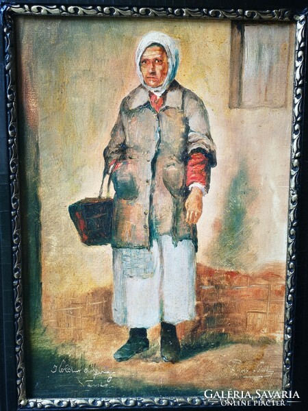 Patronage of Miklós Horthy Nagybánya, rare painting 1940-42 gallery original.