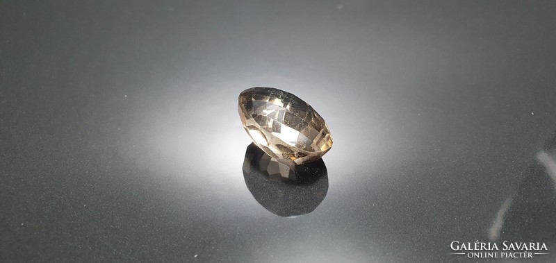 Smoky quartz 23.46 carats. Special chessboard sanding. With certification.