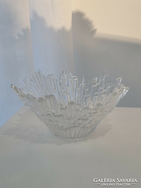 Tauno wirkkala design, humpilla Finnish artistic ice glass bowl / seller 60s/70s