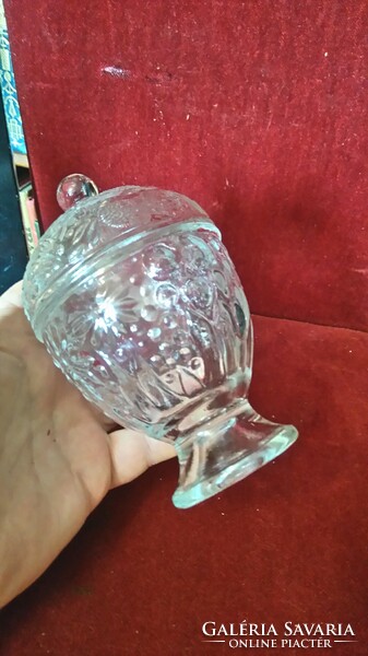 German art nouveau walther glass holder with lid 16 cm