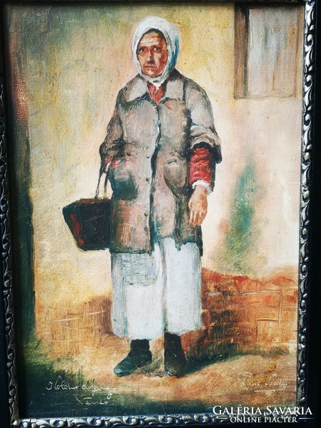 Nagybányai Horthy Miklósné védnökség,Ritkasàg Festmény 1940-42 Műcsarnok Eredeti.