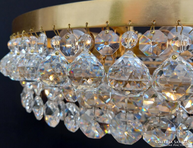 Crystal chandelier with swarovski ball pendants