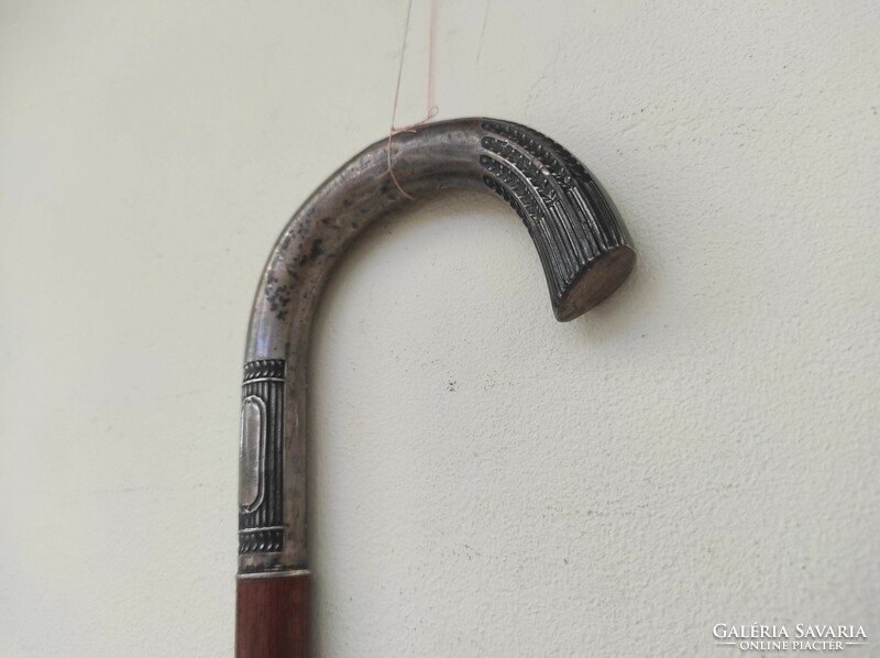 Antik sétapálca ezüst nyelű bot sétabot film színház jelmez kellék sérült 854 7422