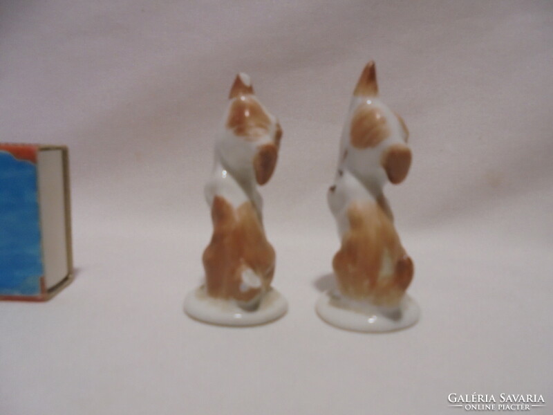 Bp. Aquincum dog figure, nipp - two pieces together