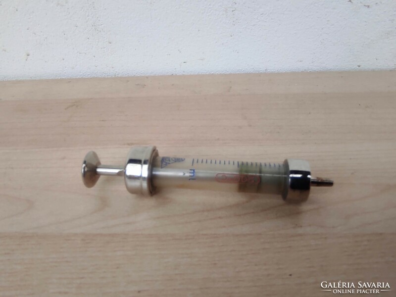Antique medical hospital device glass syringe without box 894 7451