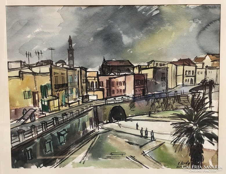 István Élesdy (1912 - 1987) Grand Canal-Venice 1961. (Picture Gallery)