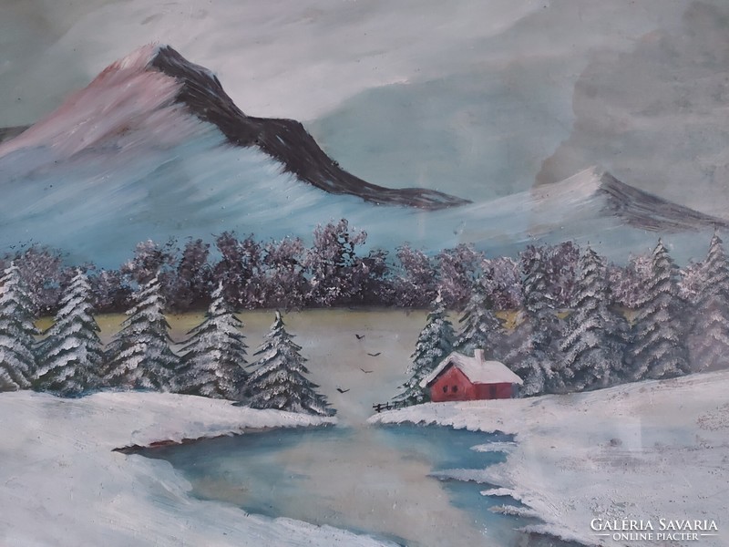 Painting depicting a winter landscape - 510