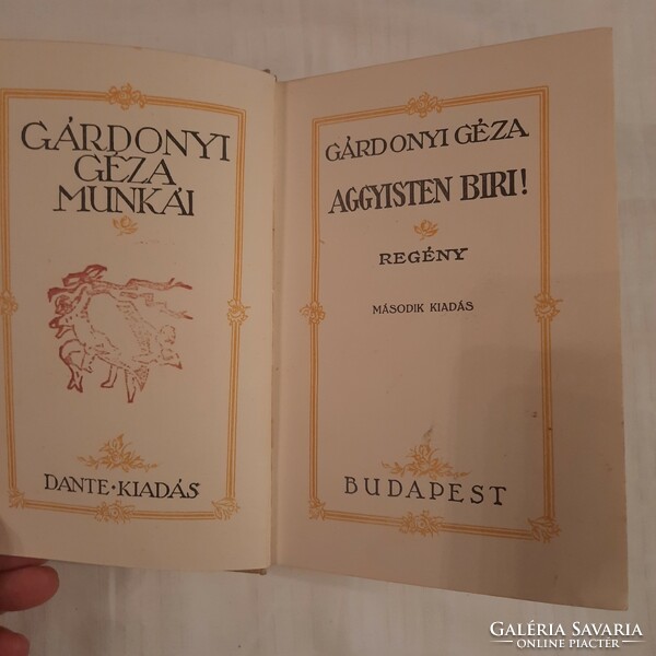 Gárdonyi Géza: Aggyisten Biri!     Gárdonyi Géza munkái  Dante kiadás