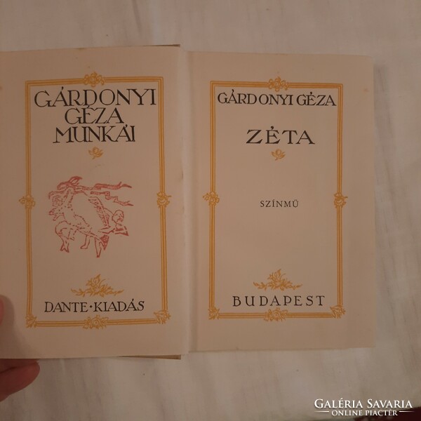 Gárdonyi Géza: Zéta  színmű    Gárdonyi Géza munkái  Dante kiadás