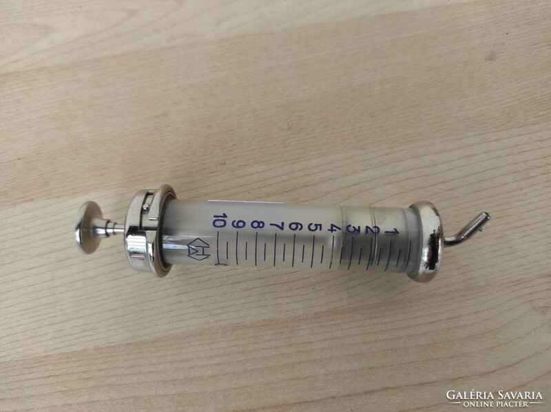 Antique medical hospital device glass syringe without box 888 7445