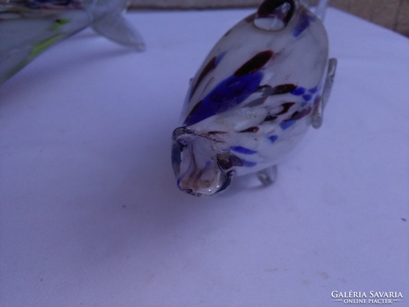 Four retro glass fish - sold together