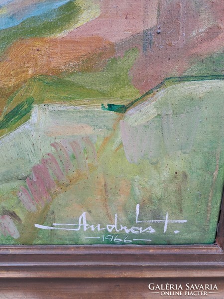 András t. Sign. : Balaton, 70x100 cm.