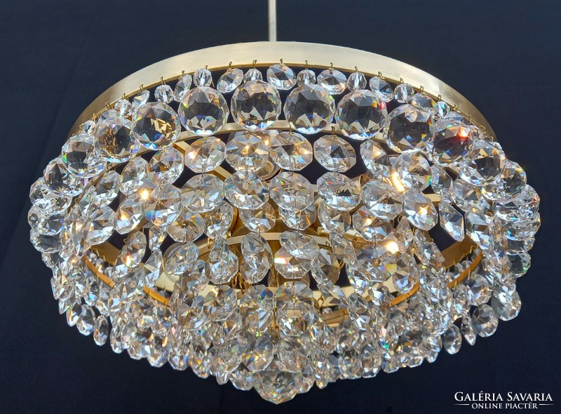 Crystal chandelier with swarovski ball pendants