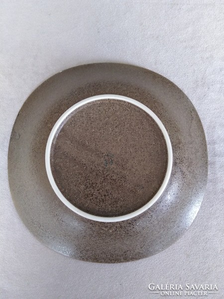 Japán porcelán tányérka, asztali kínáló - kőhatással